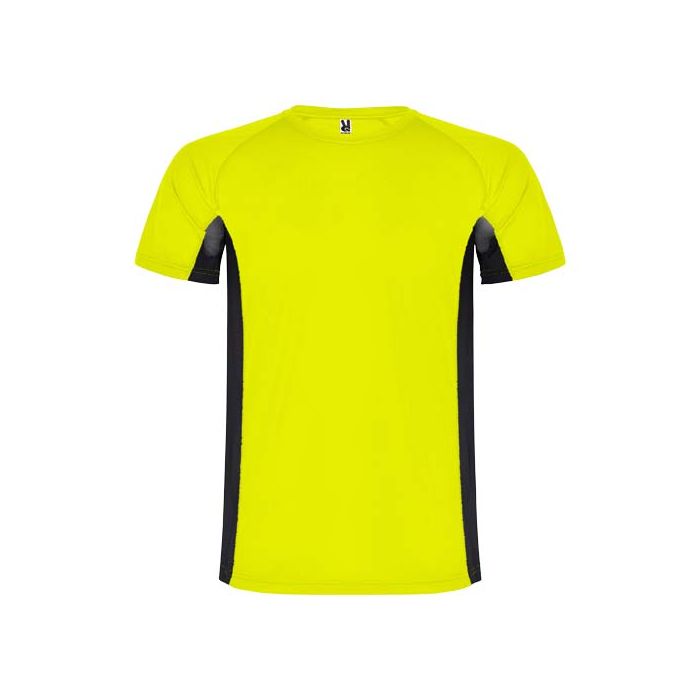Shanghai sportowa koszulka dziecięca z krótkim rękawem-Fluorescencyjny żółty – Gift Design
