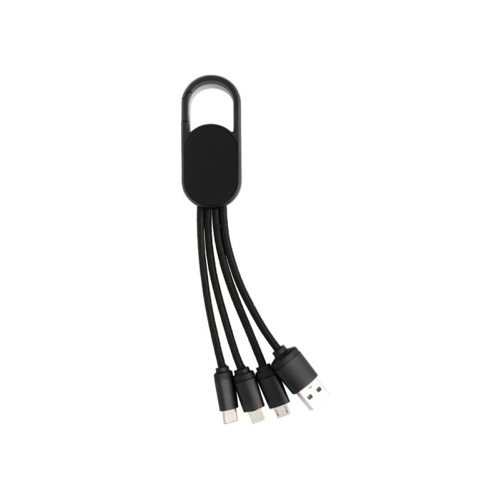 Kabel do ładowania 4 w 1 z karabińczykiem – Gift Design