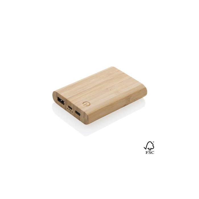 Bambusowy power bank 5000 mAh – Gift Design