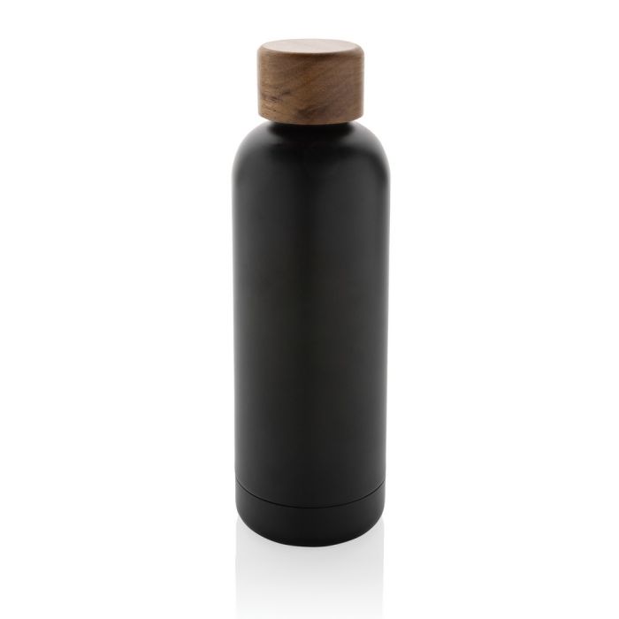 Butelka termiczna 500 ml Wood, stal nierdzewna z recyklingu – Gift Design