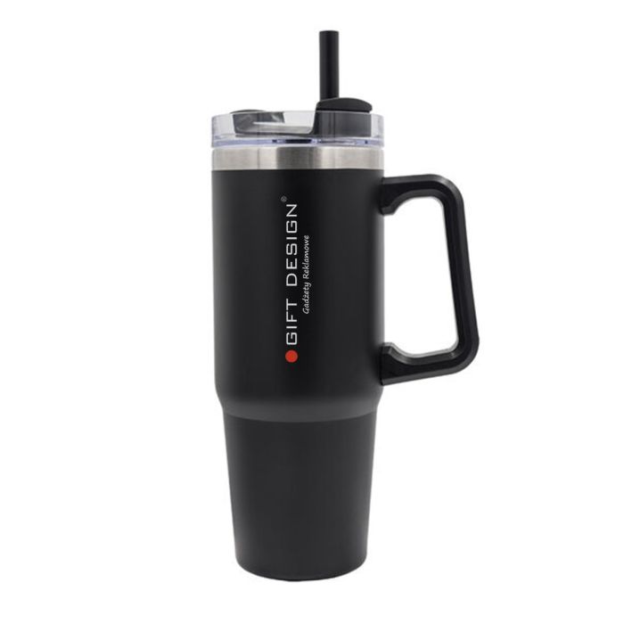 Kubek termiczny Memphis 900 ml, czarny – Gift Design