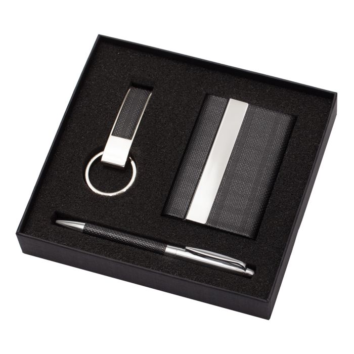 Zestaw upominkowy Gallant, czarny – Gift Design