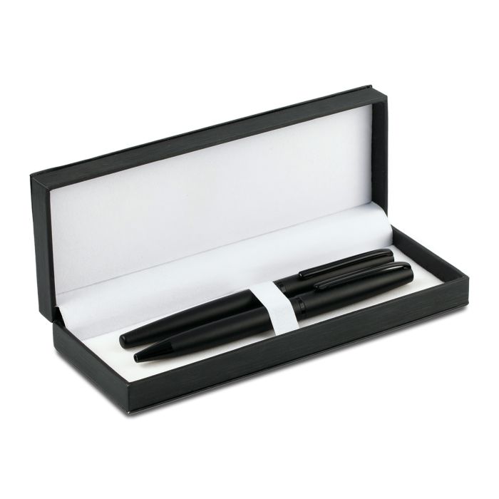 Zestaw piśmienniczy San Juan, czarny – Gift Design