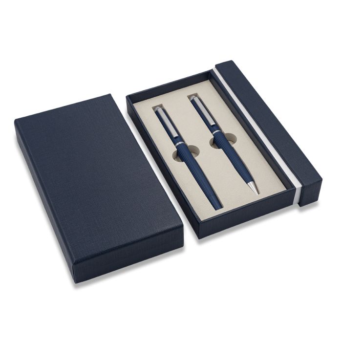 Zestaw piśmienniczy Felicite, granatowy – Gift Design
