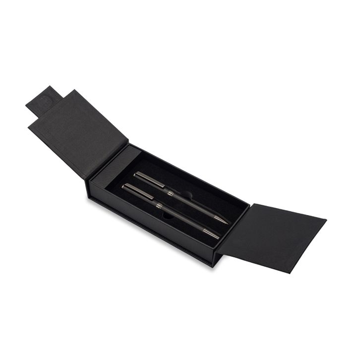 Zestaw piśmienniczy Sirvalo, czarny – Gift Design