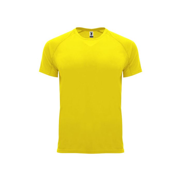 Bahrain sportowa koszulka męska z krótkim rękawem 135 g-m²-Żółty – Gift Design