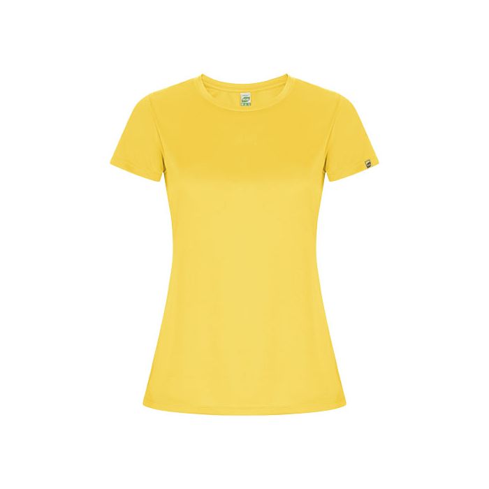 Imola sportowa koszulka damska z krótkim rękawem 135 g-m²-Żółty – Gift Design