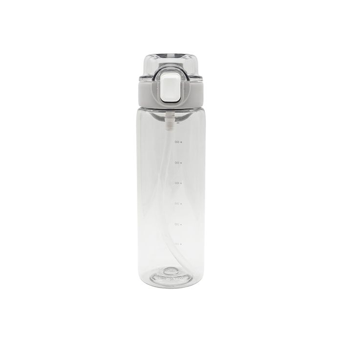 Bidon ze słomką Amad 800 ml, szary – Gift Design