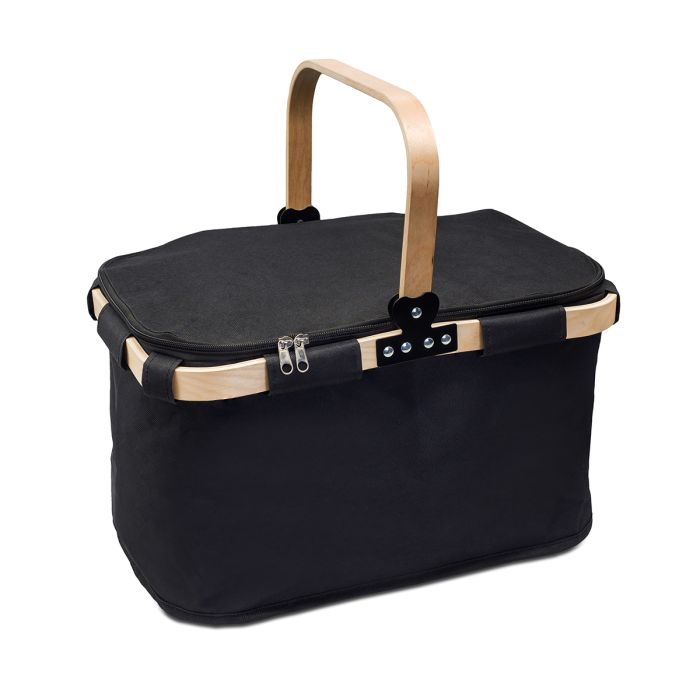 Kosz termiczny na zakupy Woody, czarny – Gift Design