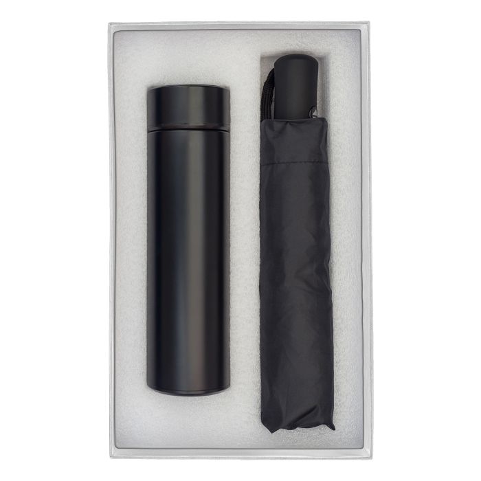 Zestaw upominkowy kubek termiczny z parasolem Monaco, mix – Gift Design