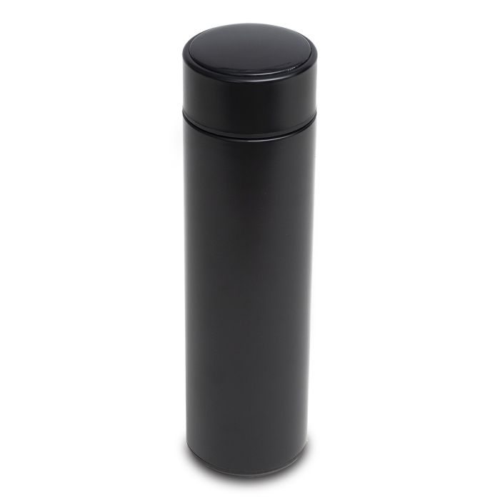 Kubek termiczny z termometrem Falco 420 ml, czarny – Gift Design