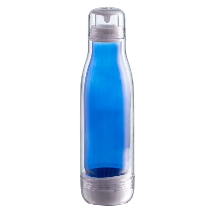 Butelka szklana z osłoną Smart 520 ml, niebieski – Gift Design