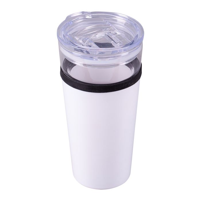 Kubek szklany Alpena 400 ml, biały – Gift Design
