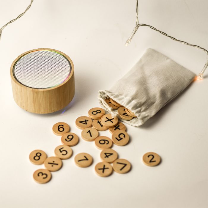 Zestaw do nauki liczenia Count-me-in, beżowy – Gift Design