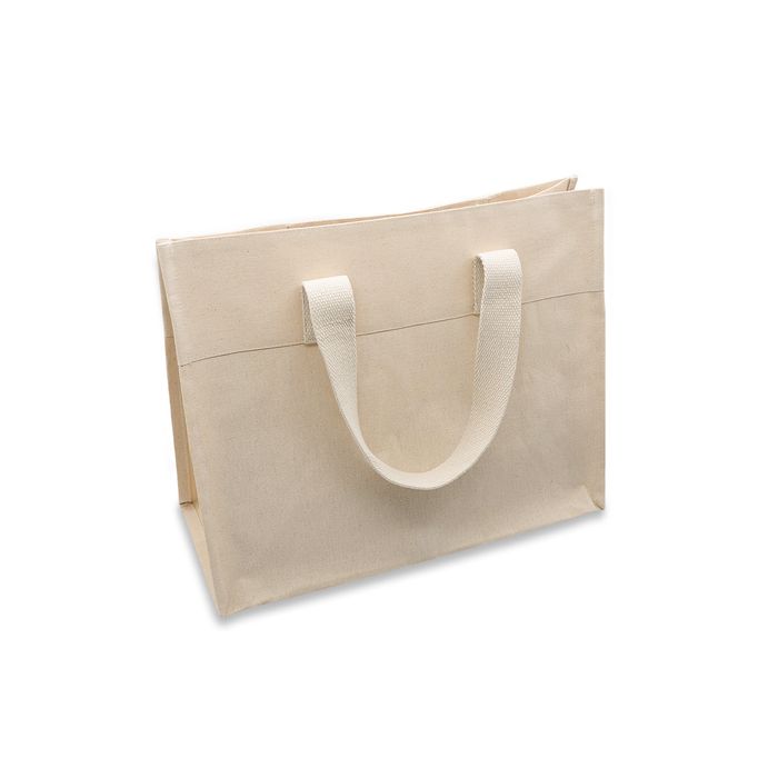 Torba bawełniana z kieszonką Alinea, beżowy – Gift Design