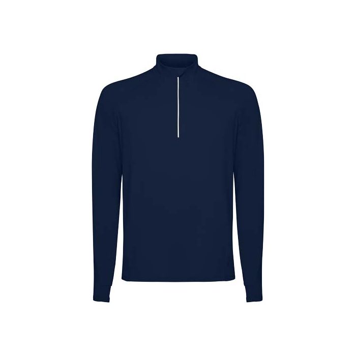 Estambul męska bluza z długim rękawem i zamkiem błyskawicznym na połowie długości 200 g-m²-Granatowy – Gift Design