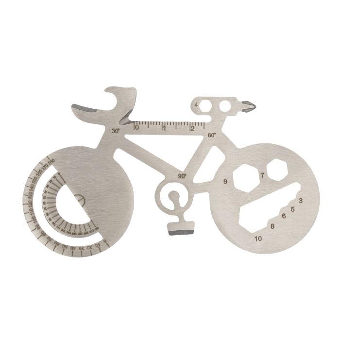 Narzędzie wielofunkcyjne Cyclist, srebrny – Gift Design