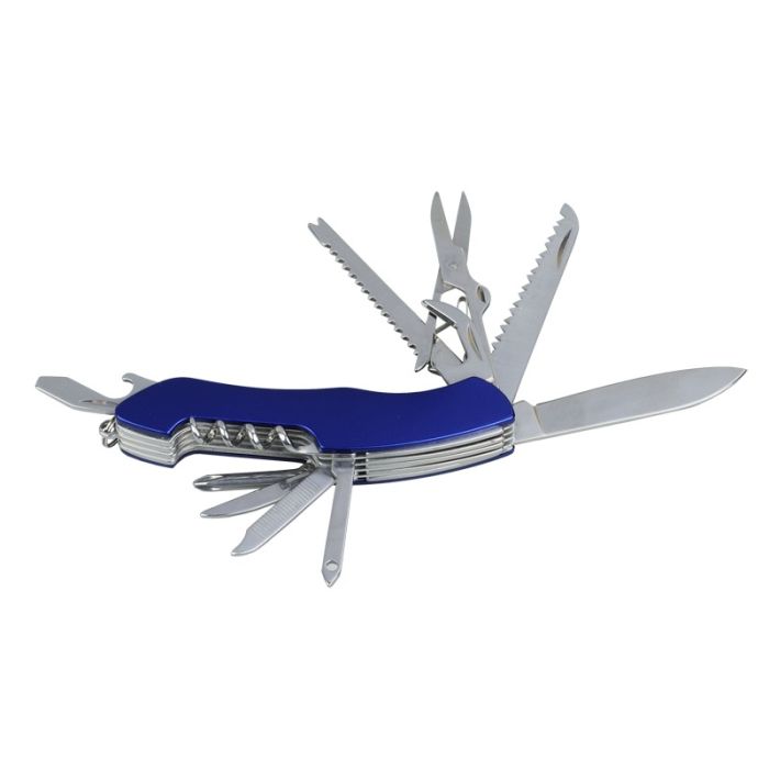 Scyzoryk 12-funkcyjny Mainz, niebieski – Gift Design