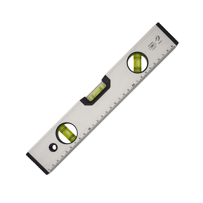 Aluminiowa poziomica Beno, srebrny – Gift Design