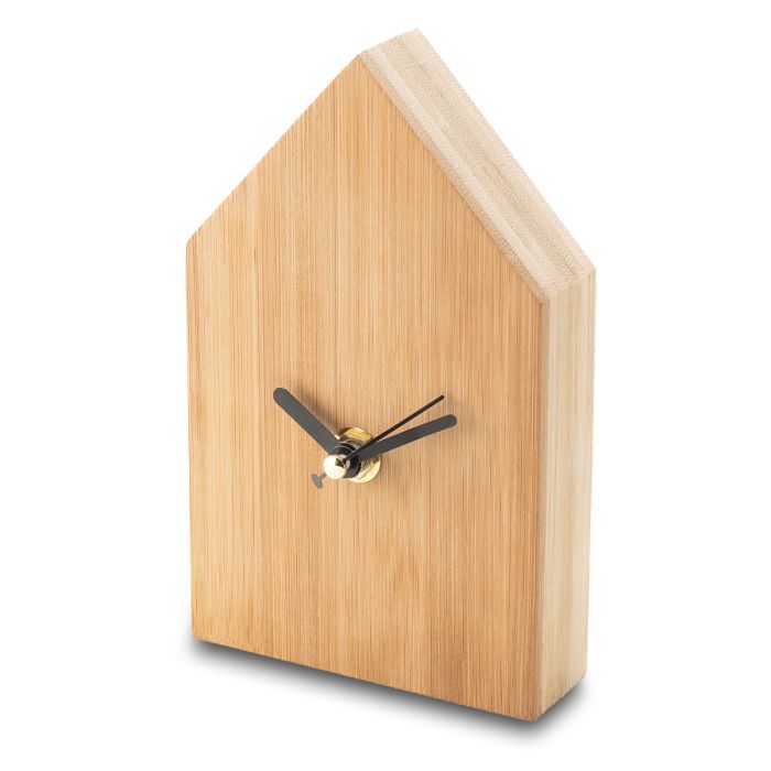 Zegar bambusowy La Casa, brązowy – Gift Design