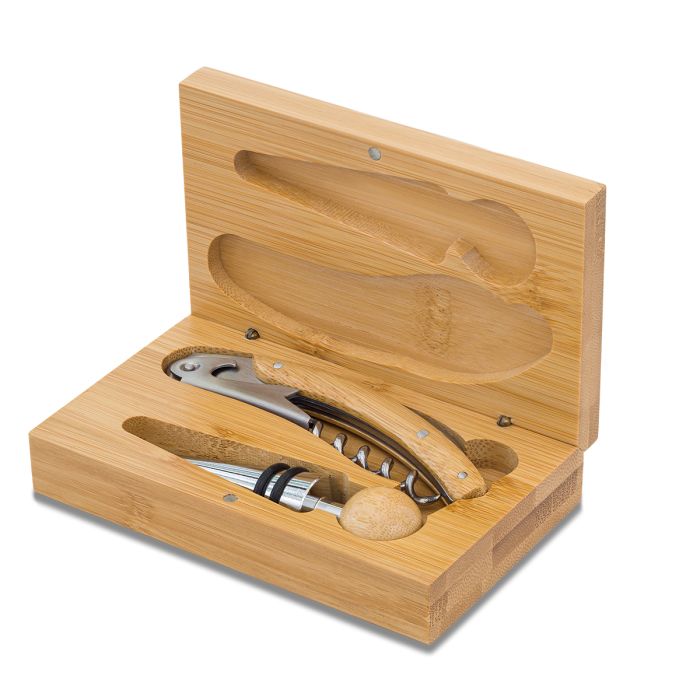 Zestaw do wina Apulia, beżowy – Gift Design