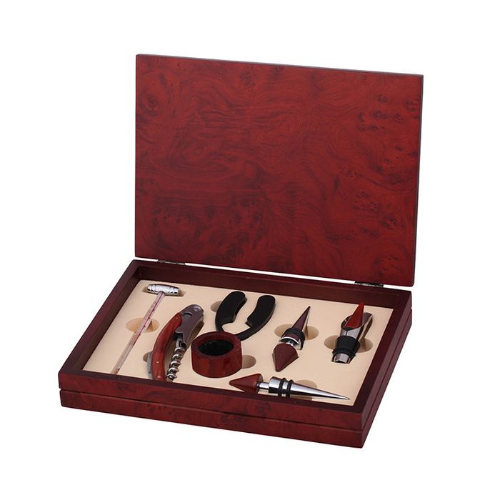 Zestaw do wina Saint-Denis, brązowy – Gift Design