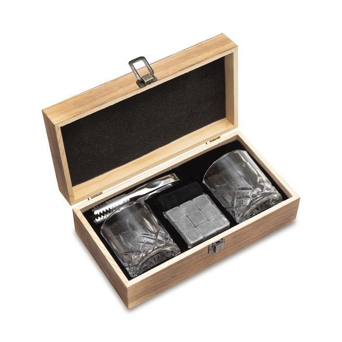 Zestaw do whisky Adare, brązowy – Gift Design