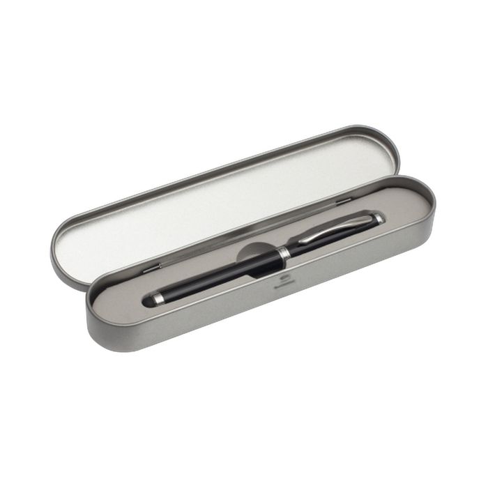 Długopis ze wskaźnikiem laserowym Supreme – 4 w 1, czarny – Gift Design