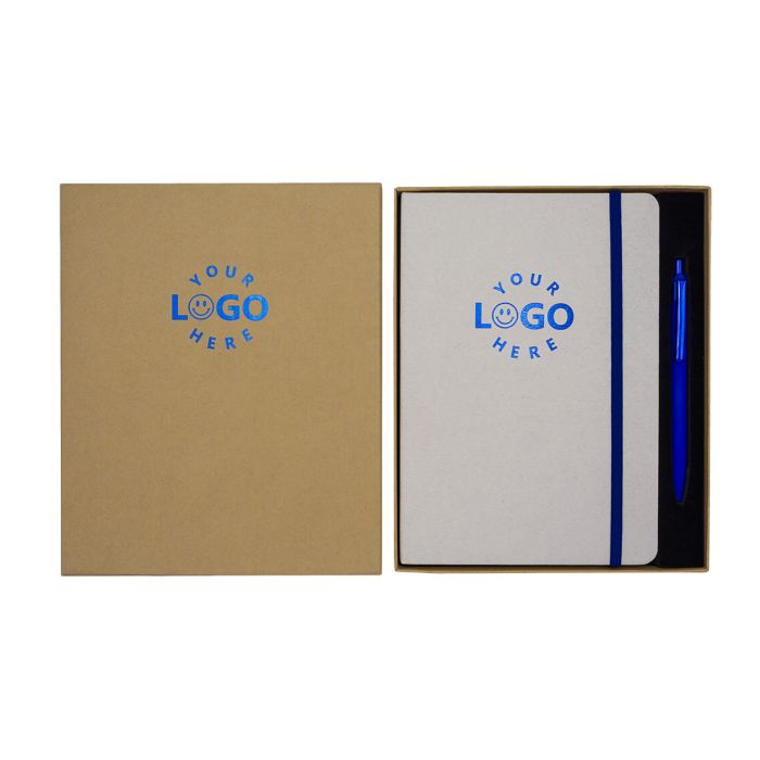 Zestaw notes z długopisem Aurores, niebieski – Gift Design
