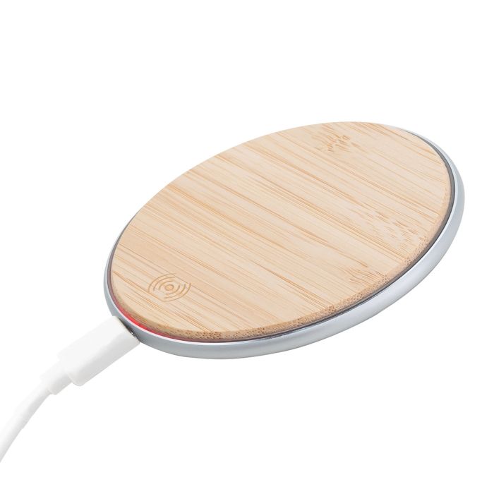 Ładowarka indukcyjna Top Bamboo, brązowy – Gift Design
