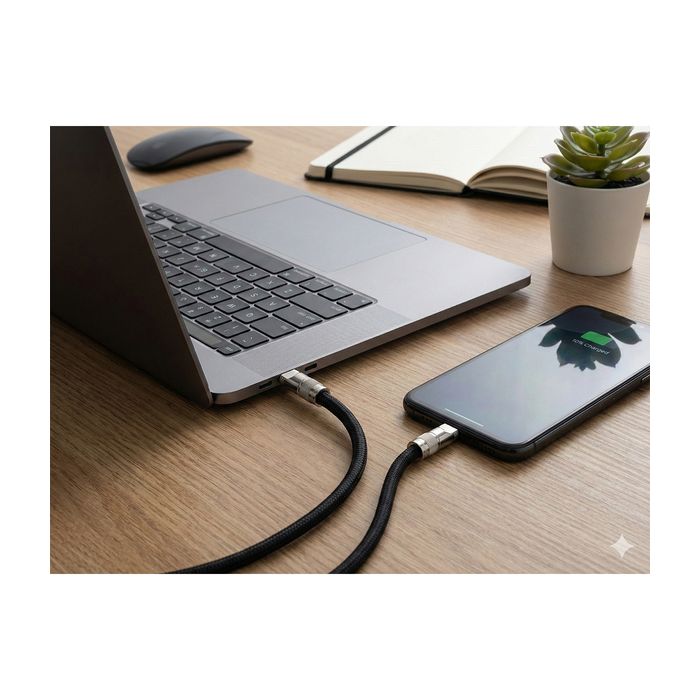 Smycz do telefonu z funkcją ładowania 60W Tavo, czarny – Gift Design