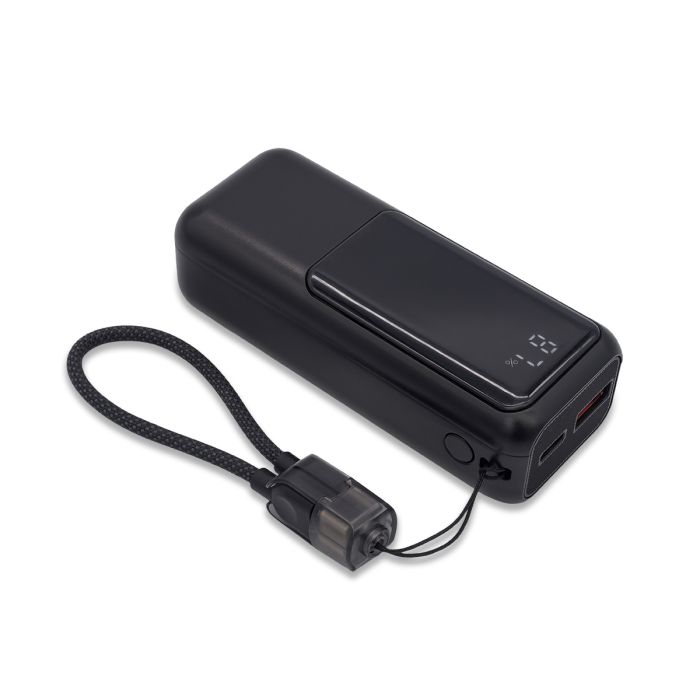 Power bank 10000 mAh 22,5W Flexipower, czarny – Gift Design