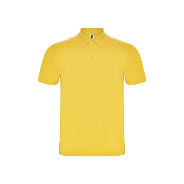 Austral koszulka polo unisex z krótkim rękawem 180 g-m²-Żółty – Gift Design