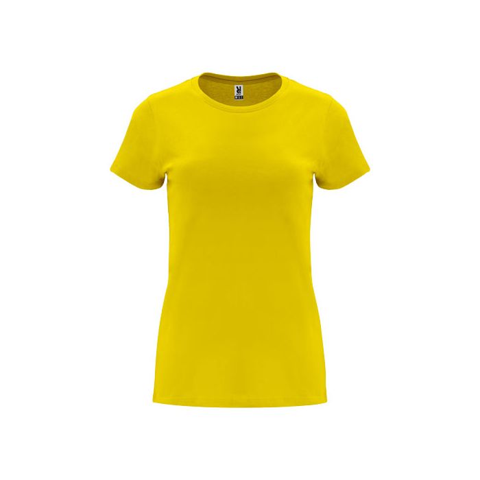 Capri koszulka damska z krótkim rękawem 170 g-m²-Żółty – Gift Design