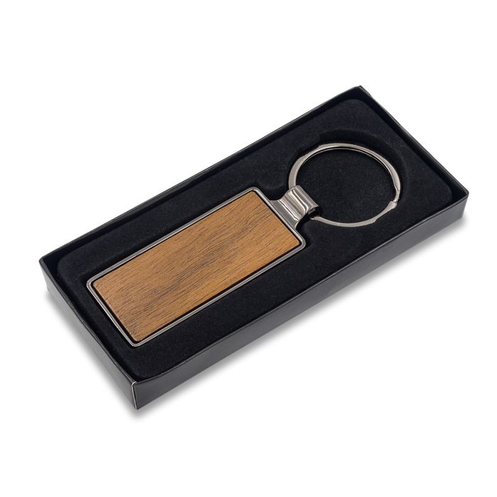 Brelok metalowy Biloxi, brązowy – Gift Design