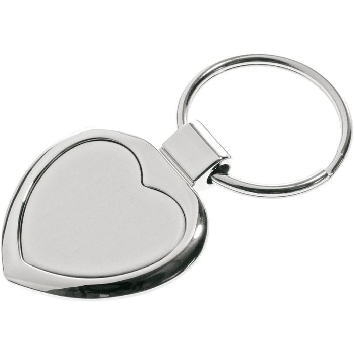 Brelok metalowy Stout Heart, srebrny – Gift Design