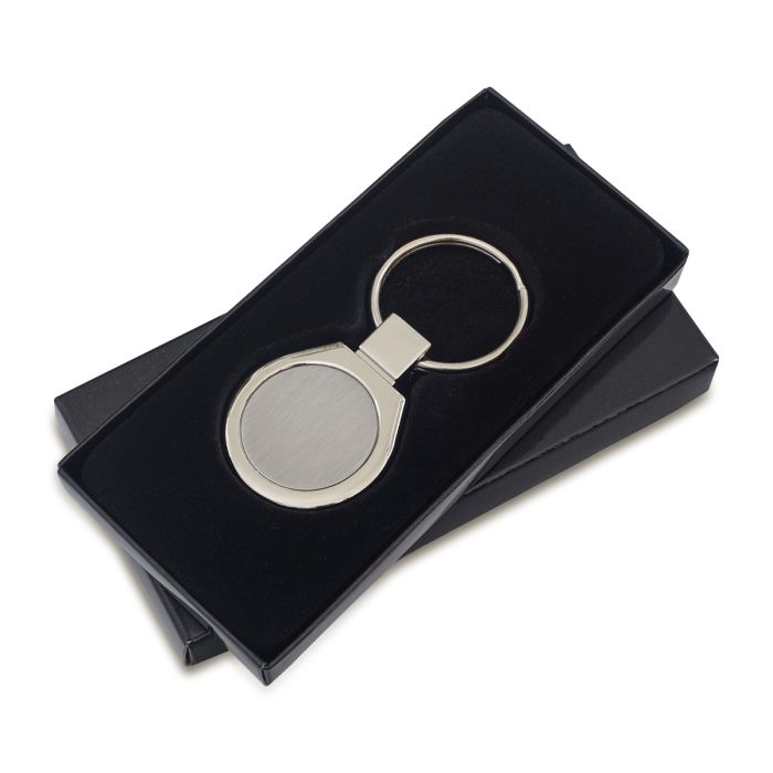 Brelok metalowy Metal Promo, srebrny – Gift Design