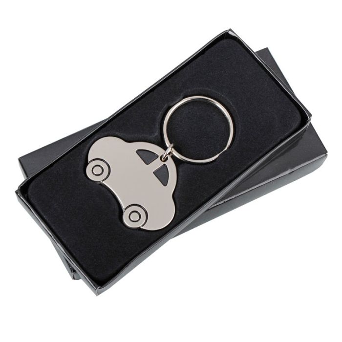 Brelok metalowy Auto, srebrny – Gift Design