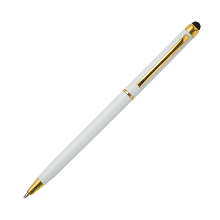 Długopis plastikowy Touch Pointer, biały – Gift Design