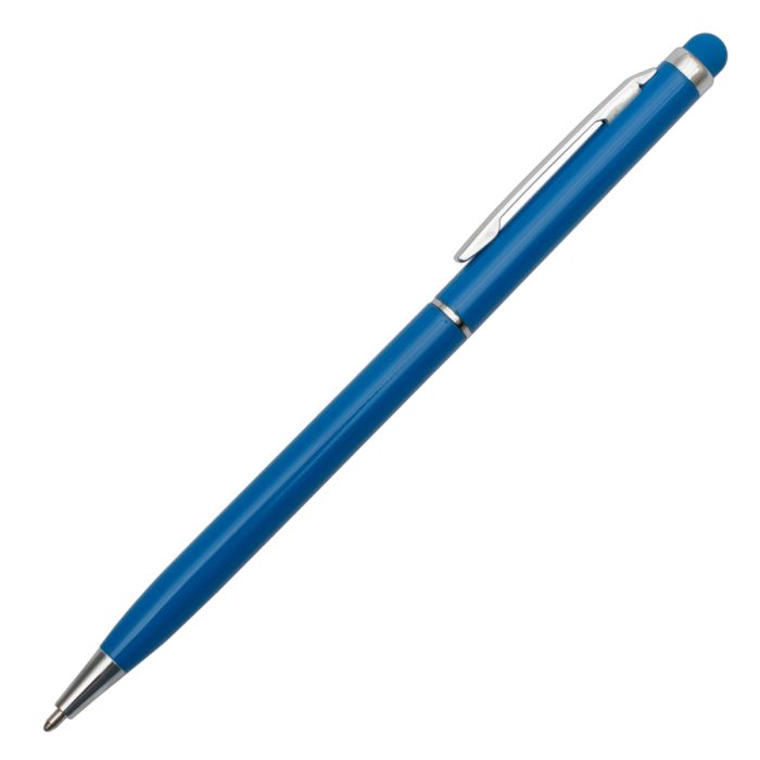 Długopis aluminiowy Touch Tip, jasny niebieski – Gift Design