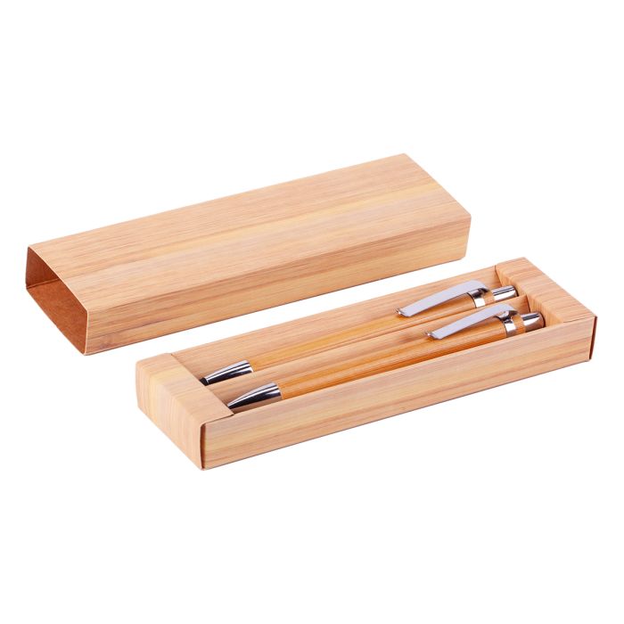 Zestaw piśmienniczy Aveno, brązowy – Gift Design