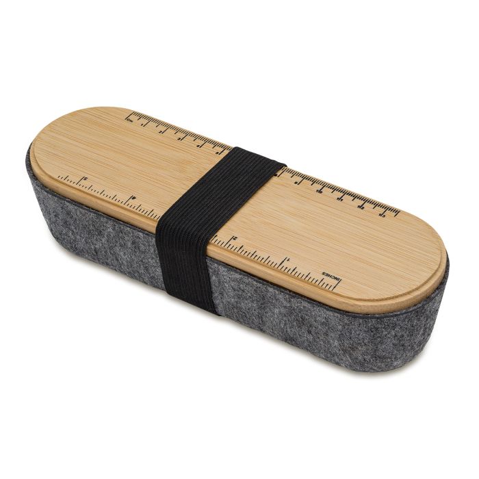 Piórnik z uchwytem na telefon Jasse, szary – Gift Design