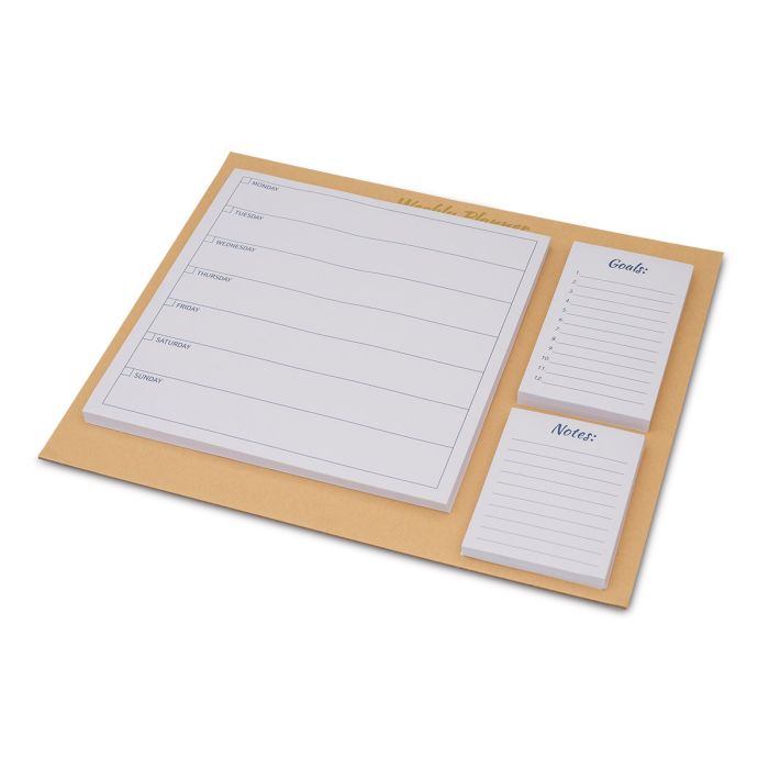 Planner na biurko Shu, beżowy – Gift Design