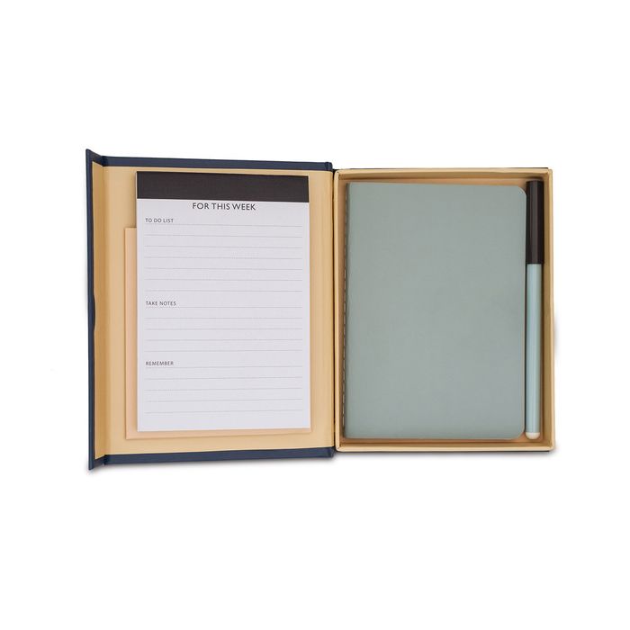 Notes i planner w upominkowym pudełku Kampa, granatowy - druga jakość – Gift Design