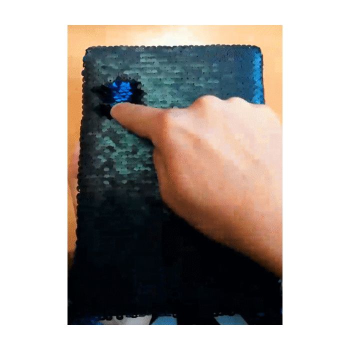 Notes 120x180-80k linia Sequin, czarny – Gift Design