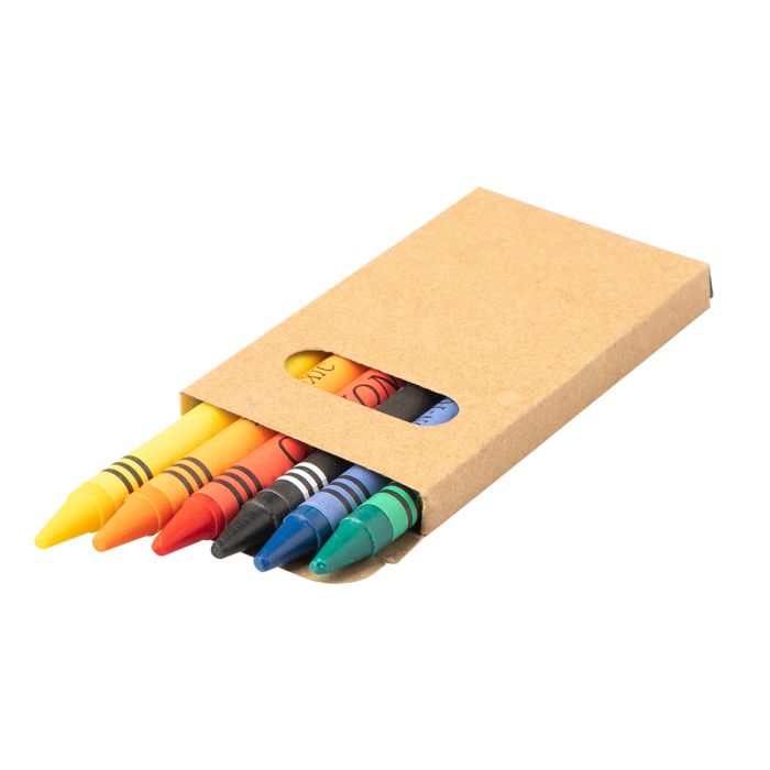 Zestaw kredek woskowych 8 cm, ecru – Gift Design