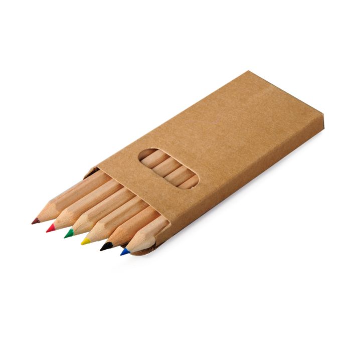 Zestaw kredek 9 cm, brązowy – Gift Design