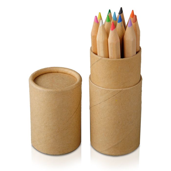 Zestaw 12 kredek w tubie, ecru – Gift Design