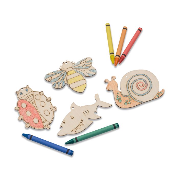 Zestaw zawieszek do kolorowania Filippo, beżowy – Gift Design