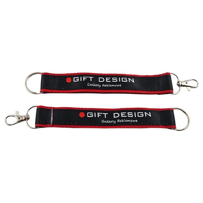 Brelok naszywany 20/25 dwustronny, z karabińczykiem – Gift Design